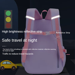 Primary School Girl Backpack Lightweight Spine Protection And Load-reducing Bags