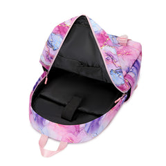 Print Backpack 2pcs Set Waterproof Girls Kid School Backpack With Lunch Bag Set