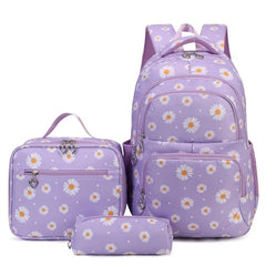 3pcs Backpack Set Printed Backpacks With Lunch Pack Pencil Case