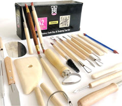 42pcs Wooden Clay Tool Set Ceramic Clay Sculpture Polymer Tool Set DIY Craft Sculpting Clay Pottery Modeling Carving Kit