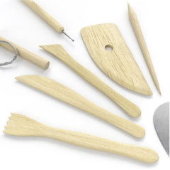 42pcs Wooden Clay Tool Set Ceramic Clay Sculpture Polymer Tool Set DIY Craft Sculpting Clay Pottery Modeling Carving Kit