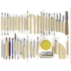 42Pcs Ceramic Clay Sculpture Polymer Tool Set With Colorful box