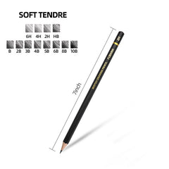 12 Pcs Art Pencils Graphite Shading Pencils Set Sketching Pencil Set