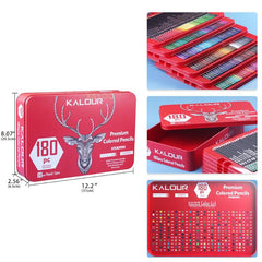 180 Colors Professional Oil Color Pencil Set With Iron Box
