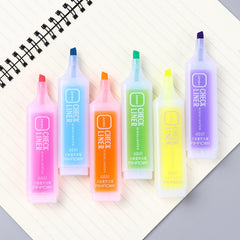 6 Colors Candy Color Highlighter Markers Set Writing Drawing Tool
