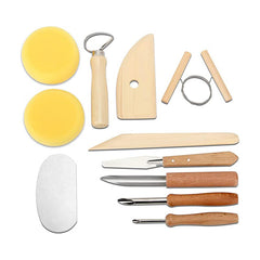 42 Clay Sculpting Tool Wooden Handle Pottery Carving Tool Kit
