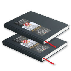 Art Sketchbook 2 Pack 8"x11" 110 Sheets 220 Pages 68 lb 100 Gsm Paper Sketch and Draw Book Pad With Hard Cover