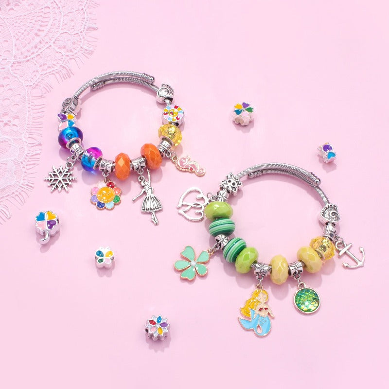 Unicorn Charm Beaded Bracelets Set DIY Jewelry Making Kit - honeylives
