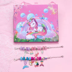 Unicorn Charm Beaded Bracelets Set DIY Jewelry Making Kit - honeylives