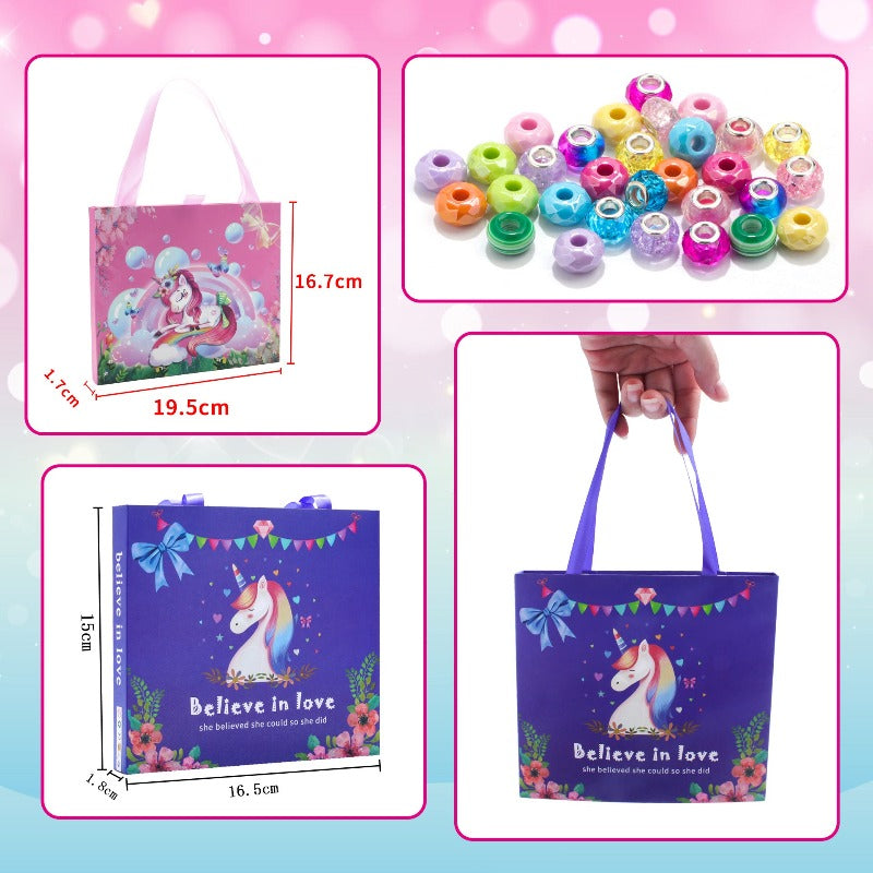 Unicorn Charm Beaded Bracelets Set DIY Jewelry Making Kit - honeylives