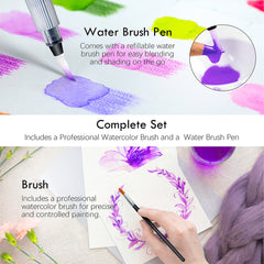 Water-Soluble Colored Pencils Set 72 Colors Professional Color Pencils Set With Pencil Bag