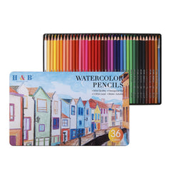 Water-soluble Colored Pencil Set With Iron Box Professional Art Supplies