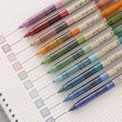 0.5mm Color Ink Rollerball Pen Blue Orange Straight Liquid Gel Pens School Office Roller Ball Point Pen Cute Stationery Supplies
