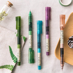 0.5mm Color Ink Rollerball Pen Blue Orange Straight Liquid Gel Pens School Office Roller Ball Point Pen Cute Stationery Supplies