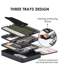 70 Pcs Drawing and Sketch Pencil Set