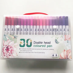 12/24/36/48/60 PCS Colored Art Sketching Markers Drawing Set Double-head Watercolor paint brush pen Diary supplies Stationery