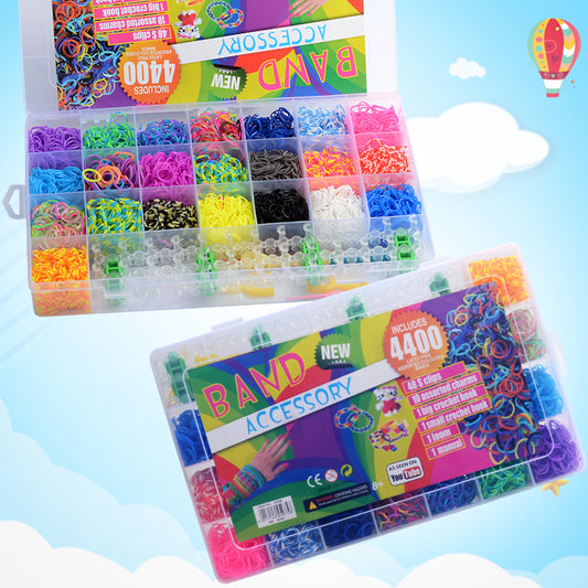 4400pcs DIY Rubber Band Woven Bracelet Kit - honeylives