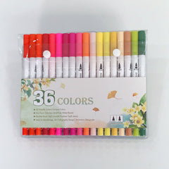 12/24/36/48/60 PCS Colored Art Sketching Markers Drawing Set Double-head Watercolor paint brush pen Diary supplies Stationery