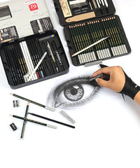 70 Pcs Drawing and Sketch Pencil Set