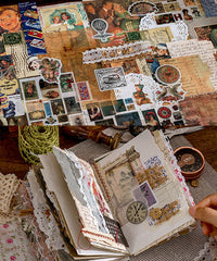 140 Pcs Collect Messenger Stickers & Material Paper Set