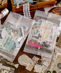 140 Pcs Collect Messenger Stickers & Material Paper Set