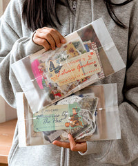 140 Pcs Collect Messenger Stickers & Material Paper Set