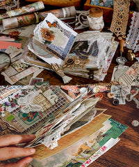 140 Pcs Collect Messenger Stickers & Material Paper Set