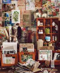 140 Pcs Collect Messenger Stickers & Material Paper Set