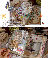 140 Pcs Collect Messenger Stickers & Material Paper Set