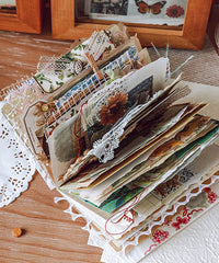 140 Pcs Collect Messenger Stickers & Material Paper Set