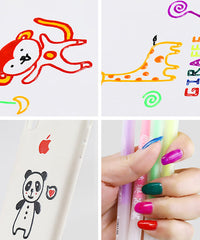 6 Pcs Candy Color 3D Jelly Gel Pen Set