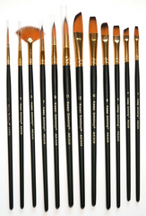 12pcs Acrylic Paint Brushes Set Nylon Hair Artist Paintbrushes Professional Painting Brushes