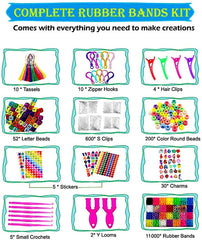 12080+ Loom Bands Kit , Rubber Bands for Bracelet Making Kit DIY Art and Craft Mega Refill kit Girls Creativity Gift to Improve Imagination