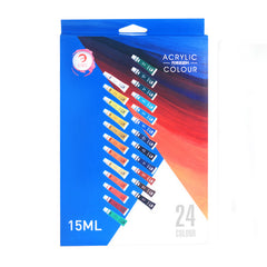 12/24 Colors Professional Acrylic Paints 15ml Tubes Drawing Painting Pigment Hand-painted Wall Paint for Artist DIY