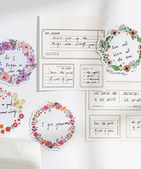 240 Pcs Colorful Garland Writable Stickers Set