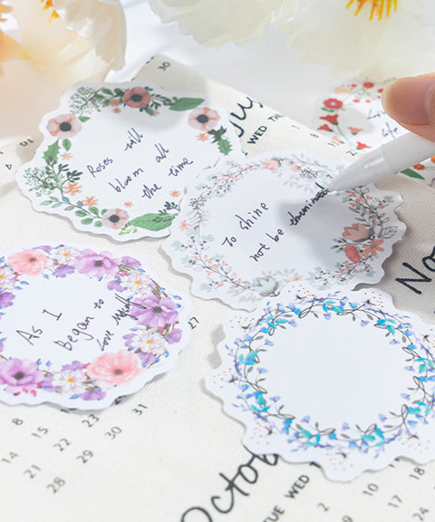 240 Pcs Colorful Garland Writable Stickers Set