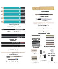 50 Pcs Drawing and Sketch Pencil Set