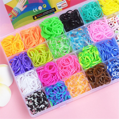 Colorful Loom Rubber Bands Kit, DIY Rainbow Rubber Bands Twist Band Set, Rubber Bands Bracelet Making Kit 1500 Rubber Bands with 32 Colours for Children Crafting Friendship Bracelet Weaving