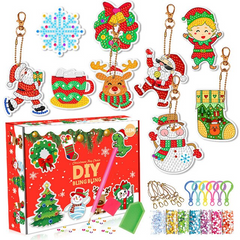 Christmas DIY Diamond Painting Kit With Keychains