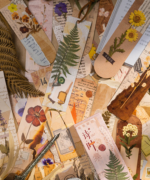 30 Sheets Natural Forest Paper Bookmarks - honeylives