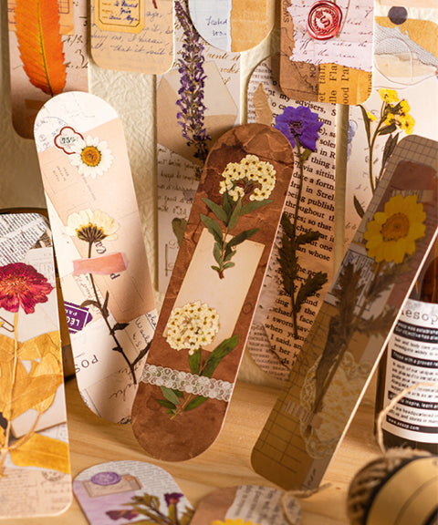 30 Sheets Natural Forest Paper Bookmarks - honeylives