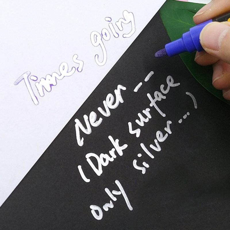 12/18colors Double Line Metallic Marker Pen DIY Album Scrapbooking Painting Sliver Glitter Outline Art Markers