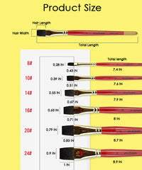 Professional Soft Squirrel Hair Watercolor Paint Brushes