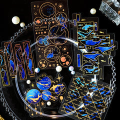 6 Styles 10Pcs/Bag Vintage Bronzing Sticker Butterfly Star Dream Decorative PVC Stickers Literary Aesthetic Scrapbooking Decorative Stationery Stickers Retro Butterflies Laser Sticker Scrapbooking Label Diary Journal Planner