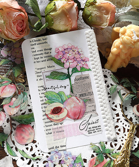 40 Pcs Fresh Plant & Flowers Series PET Stickers Set