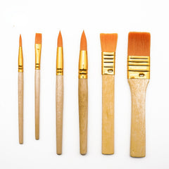 6 Pcs Oil Painting Nylon Board Brush