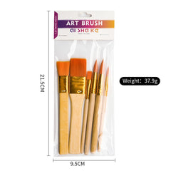 6 Pcs Oil Painting Nylon Board Brush