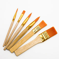6 Pcs Oil Painting Nylon Board Brush