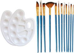 14 Pcs Nylon Hair Artist Paint Brushes Set