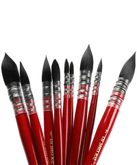 9 Pcs Professional Synthetic Squirrel Hair Paint Brush Set